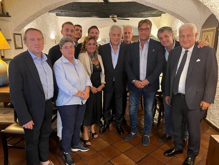 Delegazione provinciale di Forza Italia a Rapallo all’incontro col Vice Premier Tajani