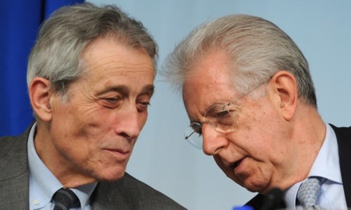 Enrico Bondi e il Presidente del Consiglio Mario Monti