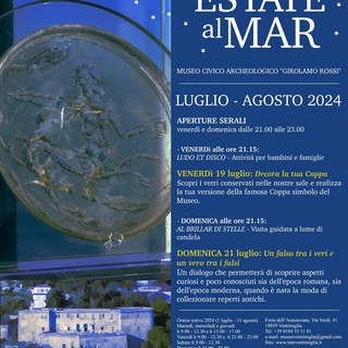 Al Mar di Ventimiglia due nuove serate: ecco la &quot;Ludo et Disco&quot; e &quot;Il Museo al brillar di stelle&quot;