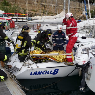 Bordighera risultati e foto dell'esercitazione antincendio di stamattina nel porto