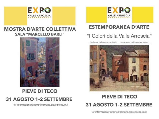 Pieve di Teco: Expo della Valle Arroscia, si svolgeranno anche un’esposizione d’arte collettiva ed un’estemporanea d’arte