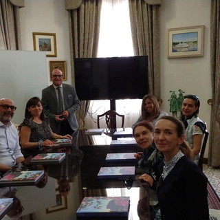 La delegazione italiana con il Provveditore agli Studi di Gozo, Mr. Sean Zammit