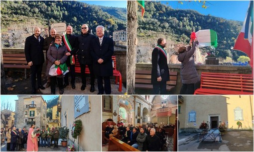 Ventimiglia commemora l'eccidio di Torri e scopre una targa in ricordo di Albino Ballestra (Foto e video)