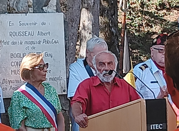 Una folta rappresentanza italiana alla commemorazione dell'eccidio di Sospel dell'agosto 1944