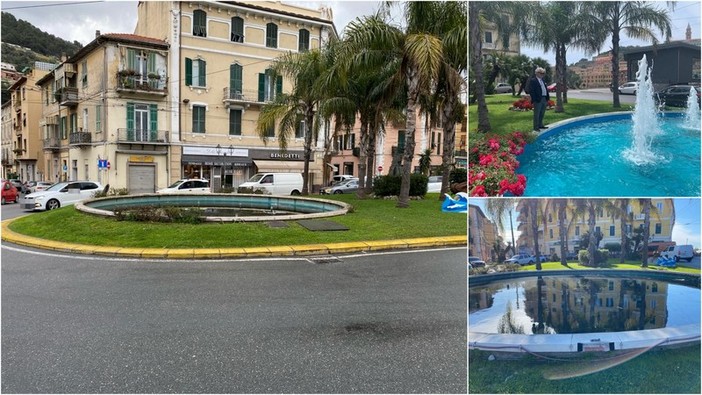 Ventimiglia, Scullino: &quot;Da mesi la fontana di Largo Torino non funziona, come mai?&quot; (Foto)
