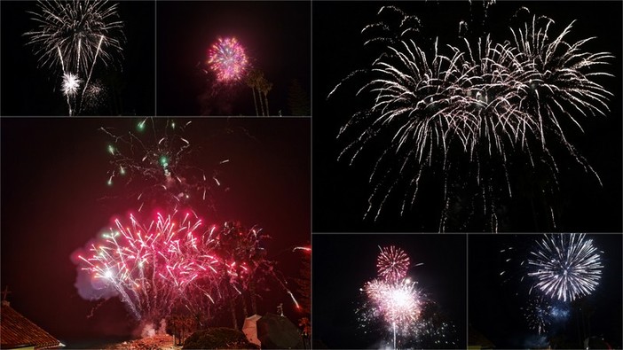 Festa patronale a Bordighera, la pioggia non ferma i fuochi d'artificio di Sant'Ampelio (Foto e video)