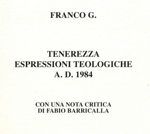 Sanremo: oggi pomeriggio alla biblioteca civica la presentazione del libro di 'Franco G.'