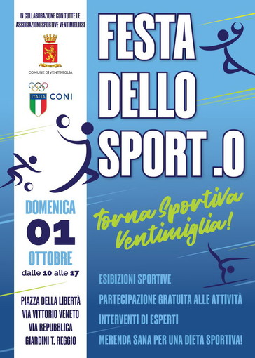 Ventimiglia: si avvicina a grandi passi la 'Festa dello Sport' organizzata dall’Assessorato allo Sport del Comune