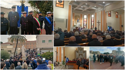 Vallecrosia dice addio a Rinaldo Biasi, folla commossa al funerale del padre del sindaco (Foto e video)