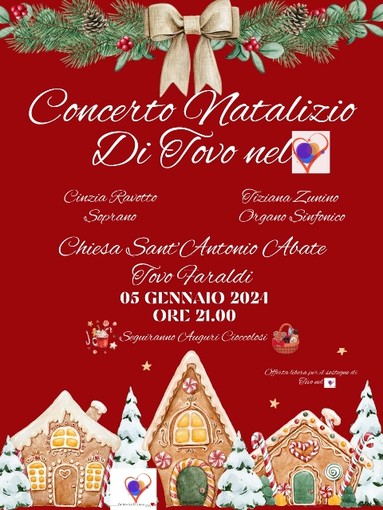 Tovo Faraldi: concerto per le festività Natalizie nella chiesa cinquecentesca di Sant'Antonio Abate