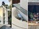Sanremo, la fontana di piazza Cesare Battisti versa nel degrado: turisti accolti dai rifiuti