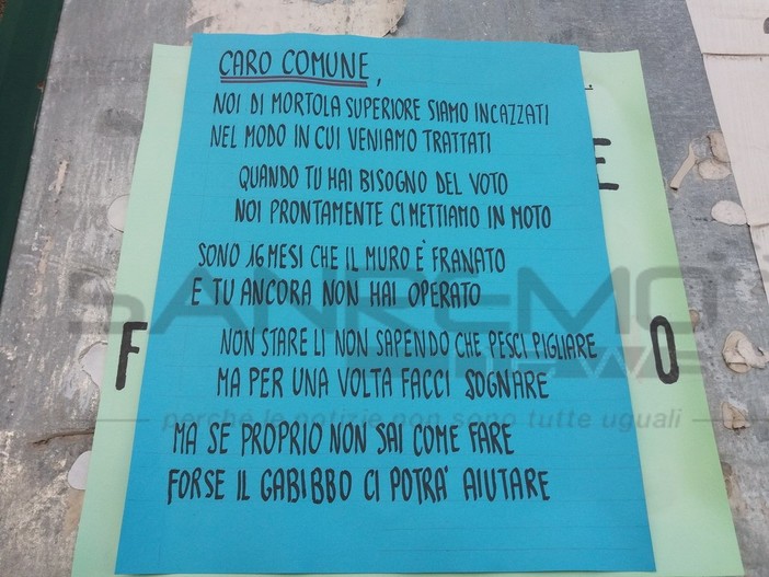 Ventimiglia: frana di frazione La Mortola, gli abitanti esasperati dalla situazione invocano il Gabibbo di 'Striscia'