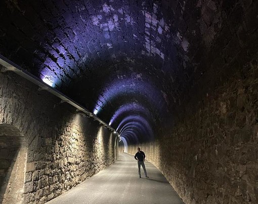 Ciclabile, prove tecniche di illuminazione tra la vecchia stazione di Oneglia e la Galeazza