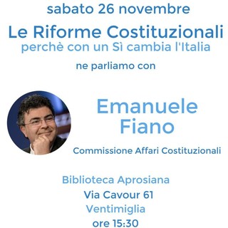 Ventimiglia: i Giovani Democratici del circolo Intemelio organizzano un banchetto informativo per il referendum