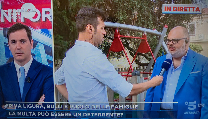 Provvedimento anti bulli a Riva Ligure: il sindaco Giuffra in tv, ospite a &quot;Mattino 5&quot;
