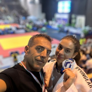 Ginevra Scalzo del CSD Judo Sanremo Kumiai vice campionessa italiana Under 15