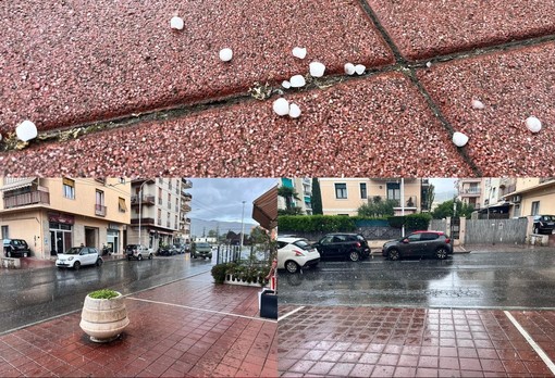 Tempesta di grandine e fulmini ad Arma di Taggia, residenti senza energia ed internet (Foto)