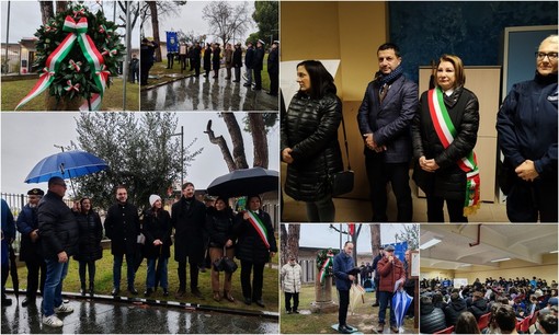 La pioggia non ferma la cerimonia, Vallecrosia commemora il Giorno della Memoria (Foto e video)