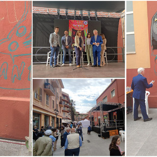 Ventimiglia: via a Fumettando, sindaco Scullino writer sul murales della figlia del Corsaro Nero (foto e video)