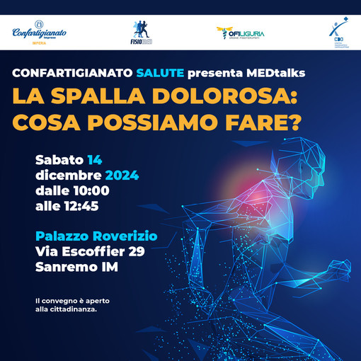 Sanremo: domani l’incontro “La spalla dolorosa, cosa possiamo fare?”