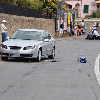 Taggia: incidente stradale in via San Francesco, gravissimo centauro portato in ospedale