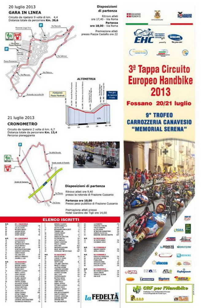 Handbike: gli atleti della Integrabili in gara nel Circuito Europeo