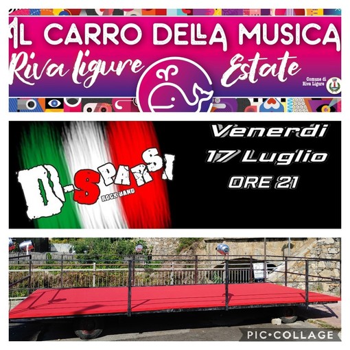 Questa sera a Riva Ligure la band D-Sparsi 'collauda' il Carro della Musica