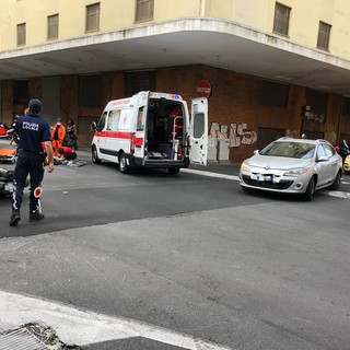 Imperia, incidente tra via Schiva e via De Sonnaz: un ferito