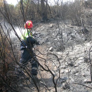 Sanremo: dopo l'incendio di sabato resta alta l'attenzione della Protezione Civile