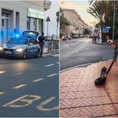 Bordighera, incidente in monopattino: mobilitazione di soccorsi in via Vittorio Emanuele II (Foto)