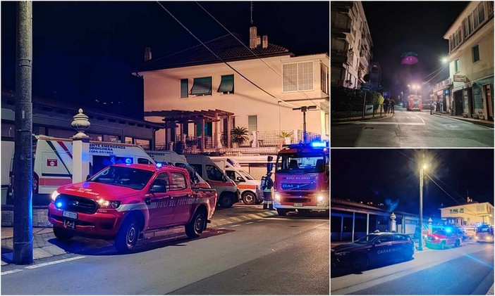 Bordighera, fumo da un locale in via Pasteur: vigili del fuoco in azione (Foto e video)