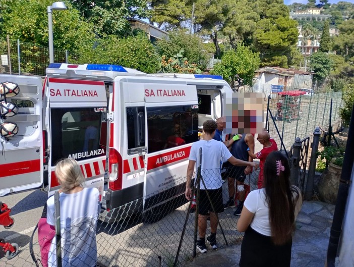 Bussana, ragazzo ferito lungo la ciclabile: interviene il 118 (Foto)