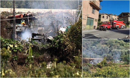 Soldano, una batteria lasciata sotto carica la probabile causa dell'incendio (Foto)