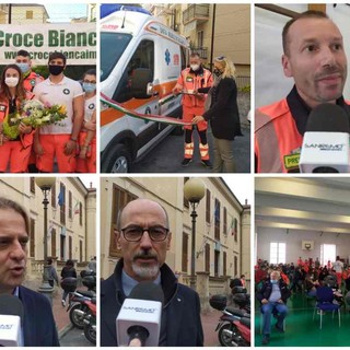 Imperia: la Croce Bianca inaugura i nuovi mezzi, Trincheri: &quot;Dopo sette anni lascio la presidenza, bello terminare con una festa&quot; (foto e video)