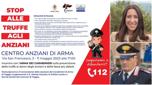 Attenzione alle truffe agli anziani: domani incontro organizzato dal Comune di Taggia