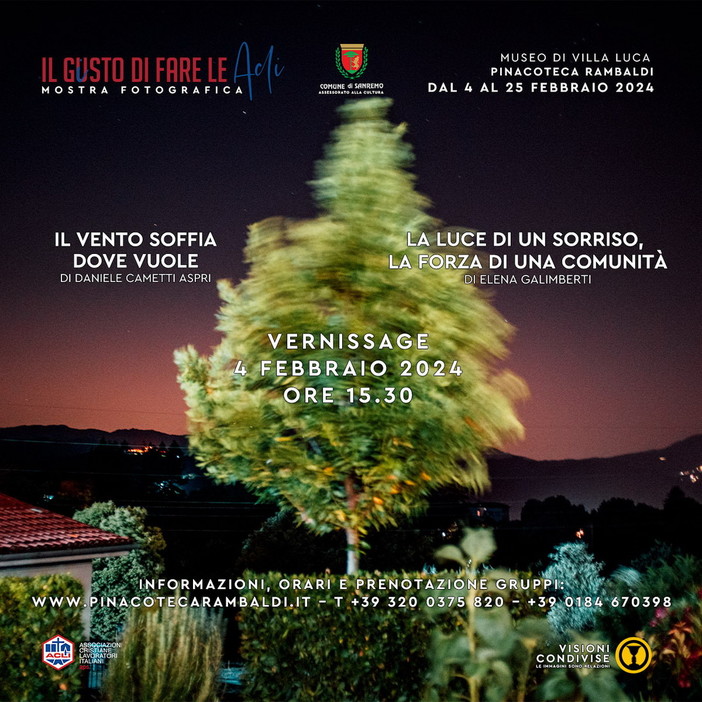 Sanremo: domani vernissage della mostra fotografica ‘Il g(i)usto di fare le Acli’ al Museo di Villa Luca