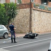 Ospedaletti, brutto incidente sull'Aurelia: due feriti, grave un ventenne (Foto)