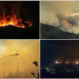Incendi a Sanremo, Ceriana e Taggia: evacuate famiglie nella notte, tornano canadair ed elicotteri