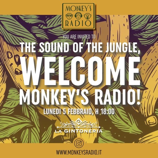 Sanremo: nasce Monkey’s Radio, inaugurazione lunedì prossimo alla Gintoneria in piazza Bresca