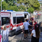 Bussana, ragazzo ferito lungo la ciclabile: interviene il 118 (Foto)