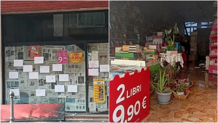 Bordighera, riapre la libreria di Donatella ed Emanuela dopo l'incendio (Foto)