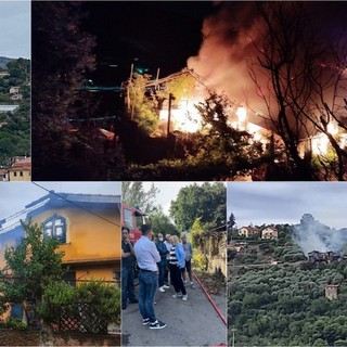 Ventimiglia, incendio in via Due Camini: nella notte sopralluogo dei vigili del fuoco