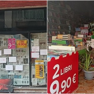 Bordighera, riapre la libreria di Donatella ed Emanuela dopo l'incendio (Foto)