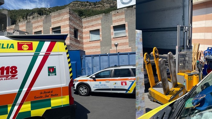 Incidente sul lavoro, cade da camion: mobilitazione di soccorsi a Ventimiglia (Foto)