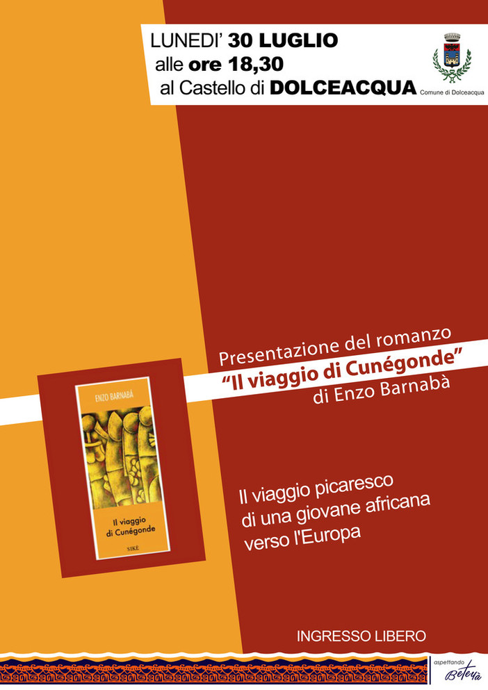 Domani a Dolceacqua, presentazione libro di Enzo Barnabà ‘Il Viaggio di Cunégonde’,