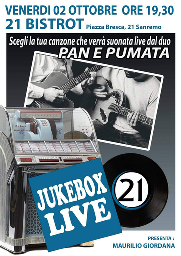 Sanremo: causa maltempo, rinviato al 9 ottobre 'Jukebox live', il nuovo evento creato dal 21 Bistrot