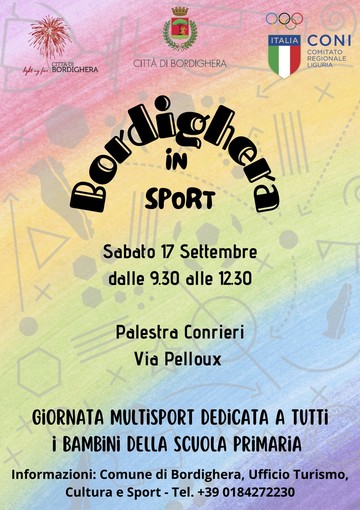 &quot;Bordighera in sport&quot;, sabato tante discipline da far provare ai bambini con le società del territorio