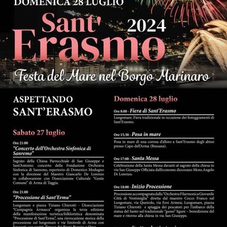 Tutto pronto domani per l'inizio della festa di Sant’Erasmo: domenica gran finale con lo spettacolo pirotecnico