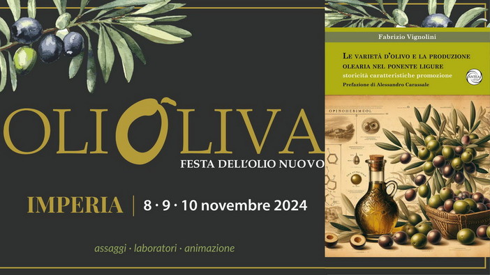 'Le varietà dell'olivo e la produzione olearia nel Ponente Ligure', presentazione saggio di Fabrizio Vignolini a Olioliva 2024