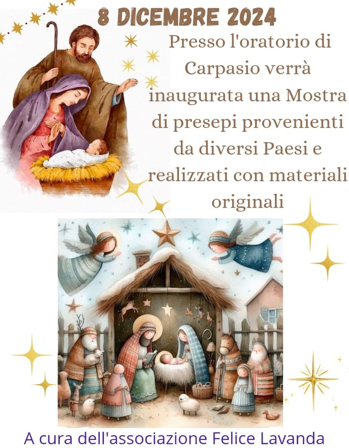 Montalto Carpasio, nella giornata dell'Immacolata arrivano presepi artigianali e la magia degli elfi